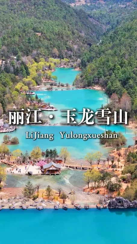 冰川公园踩在四千米的雪脊上、蓝月谷碧水如翡翠、甘海子草甸野花遍野，玉龙雪山一条线全搞定
